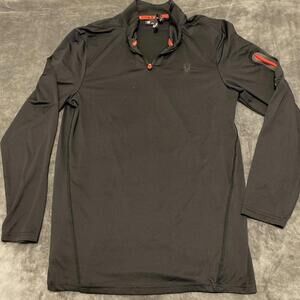 Spyder Active Sweater Men’s X-Large Black 1/4 Zip Proweb Workout Gym Training